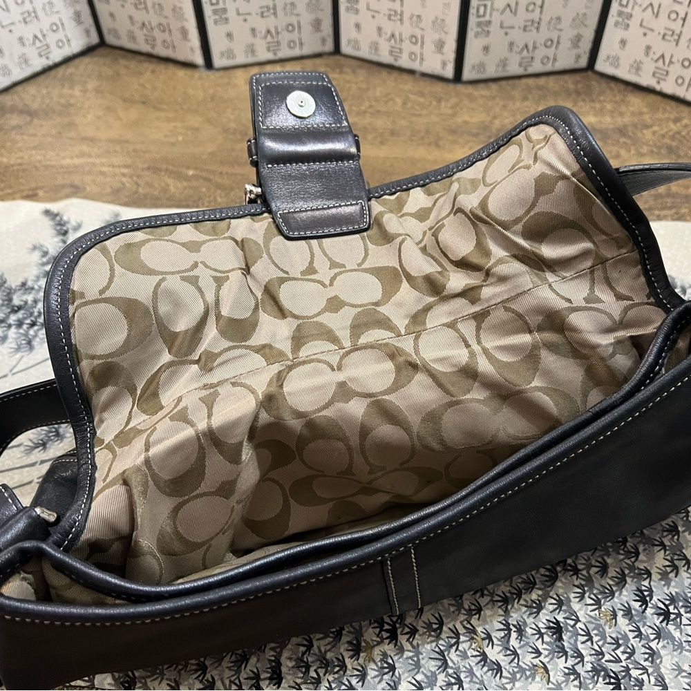 Coach Black Leather Satchel